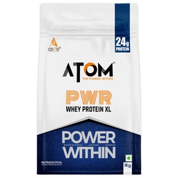 AS-IT-IS ATOM PWR Whey XL - Powered with Fermented Yeast Protein Isolate, 24g Protein, with DigeZyme®, 1kg Dubai Kunafa