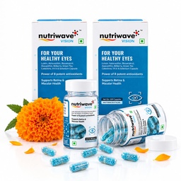 Vision Eye Care Supplement | Supports Eye Health & Vision | Helps Reduce Digital Eye Strain, Dry Eyes, Blurry Vision, Blue Light Damage & Cataract Progression | 60 Veg Capsules