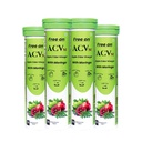 Free On ACV Moringa Effervescent Tablets, 60 Tablets Pack of 4, Green Apple