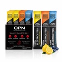 OPN Electrolytes Assorted Flavours | Orange + Lemon + Blueberry 850mg Sodium | Zero Sugar | Vitamin C, B12 + EAA | (Pack of 1) 12 Sachets