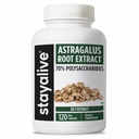 STAY ALIVE Astragalus Root Extract 600mg, 70% Polysaccharides, 120 Capsules