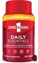 Ein Tag täglichen Essentials, Multivitamin für Frauen und Männer, unterstützt gesunde Gehirn- und Muskelfunktion und Immungesundheit, Erwachsene Multivitamin mit Vitamin D, E und Vitamin B12, 150 Zähler