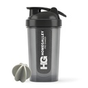 Pro Shaker Bottle with Blender Ball, Leakproof BPA Free Protein Mixer for Gym & Pre/Post Workout with Flip Top Lid, Black 500ml
