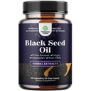 Vegan Black Seed Öl Kapseln - Kalt gepresst Nigella Sativa Black Cumin Seed Öl Kapseln mit Omega 3 6 9 Antioxidantien und Thymochinon für Haarwachstum Immun Unterstützung Gelenk Gesundheit und Verdauung
