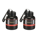 Whey loader Protein Carry Funnel Portable Protein Whey or Supplement Powder Combo Pack of 2 Carrying Whey Funnel and Container Box with Key-Chain (BLACK) 30 ml, Plastic