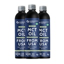 Carbamide Forte Pure MCT Oil C8 From USA | 100% Coconut Source | Keto & Paleo Friendly - 500ml Vegetarian Oil (Pack of 3)