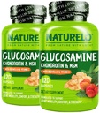 NATURELO Glucosamine Chondroitin MSM mit Boswellia und Vitamin C - Ergänzung für Joint Comfort, Mobility und Strength - 120 Kapseln (Pack von 2)