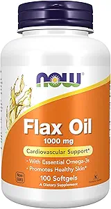 JETZT Nahrungsergänzungsmittel, Flax Oil 1000 mg mit Bio-Flamx-Öl, Herz-Kreislauf-Unterstützung*, 100 Softgels