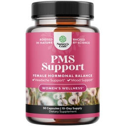 PMS Support Supplement for Women – Hormone Balance for Women & Menstrual Ease with DIM, Chasteberry, Black Cohosh & Ashwagandha - for Period Cramps Ease, Menopause Bloating, Mood Swing – 30 Ct