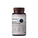 Miduty Vitamin B12 Folate – Active Methylcobalamin - Bioactive B-Complex with B6, B9, B12 – Triple Formula for Energy, Mood, Brain & Nerve Support – Fast Absorbing Chewable – 60 Veg Tablets