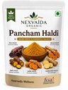 Pancham Haldi Powder | Premium Blend of 5 Ayurvedic Turmerics including Kali, Selam, Daru, Mida Lakdi & Amba Haldi Powder for Detox & Wellness | Natural Immunity Booster, Anti-Oxidant & Anti-Inflammatory Support | 100% Pure & Natural No Preservatives, Colors or Flavors (100gm)