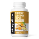 STAY ALIVE Turmeric Curcumin Capsules | 95% Curcuminoids with Black Pepper & Ginger Root Extract | Supports Joint Health, Immune Health & Antioxidant Support | Non-GMO & Gluten-Free | 120 Capsules