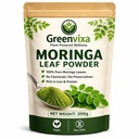 Moringa Powder 200g, 100% Pure Moringa Leaf Powder, Vegan & Non-GMO Green Superfood, Rich in Iron, Vitamins & Minerals, No Additives or Fillers, Plant Based Nutrition for Daily Wellness