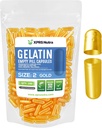 XPRS Nutra Größe 2 Leere Kapseln - 100 Count Leere Gelatine Kapseln - Pillen DIY Kapsel Füllung - Pure Bovine Pille Gel Kapseln für Do-It-Yourself Ergänzungen (Gold)