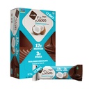 NuGo Slim Dark Chocolate Toasted Coconut, 16g Vegan Protein, 3g Zucker, 7g Fiber, Low Net Carb, Keto Friendly, Glutenfrei, 12 C