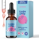 JoySpring LingoLeap – Flüssige Kids Formel mit Zeolite Clinoptilolite, methyliert B12 & Vitamin D3 | Gentle Tägliche Unterstützung für Kinder Wellness | Alter 3+ | (1fl oz) 30 Servietten