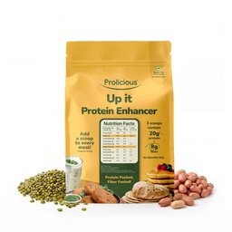 Prolicious Up It Protein Enhancer|225g Protein & 90g Fibre Per Pack| Vegan | Gluten Free | No Isolates |500 g