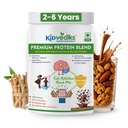 Kidvediks Kids Protein Powder for 2–6 Years (350g) | Nutrition Drink Mix | Health Drink for kids - 23Vitamins & Minerals ,DHA, Moringa, calcium,zinc| No Refined Sugar, Artificial Flavours or Preservatives| Chocolate Flavour | Super Food | Supports Healthy Growth & Immunity Booster| With Almonds, Walnuts, Ashwagandha & Mulethi