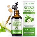 Soursop Graviola Flüssigkeitstropfen - Soursop Bitters Liquid - Soursop Blätter Extrakt - Natürliches Antioxidans - Zellunterstützung & Regeneration - Immune Boost - Relax - Leber und Schlaf (1)