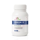 Triple Strength Omega-3 1250mg | Omega 3 Fish Oil 60 Softgels | 600mg DHA & 900mg EPA | No Fishy Aftertaste