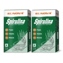 SUNOVA Spirulina Capsules – Nature’s Own Superfood and Plant based Nutritional Supplement , 60% Protein, full of Multivitamins ,Minerals & Antioxidants - Spirulina for Full Body Support & Energy – 60 Capsules (Pack of 2)