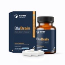 Giver Nutrition BluBrain - Patented 98.9% Suntheanine® L-theanine Brain Booster & Eye Health Supplement with Lutein, Zeaxanthin, L-taurine, Natural Caffeine, Vitamin B6, and Vitamin B12. Plant-Based | Supports Focus, Memory, Clarity, & Vision | 30 Veg Capsules.