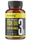 Triple Strength Omega-3 Fish Oil 2500mg | 720mg EPA + 480mg DHA | High Potency | Supports Heart, Joint & Muscle Health | No Fishy Burps | 60 Softgels