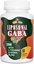 Liposomal GABA mit L-Theanin Ergänzungen 1200mg - Hohe Absorption GABA-Komplex mit Ashwagandha, Kamille, Tart Cherry Kräuter Ergänzungen für Männer und Frauen, 60 Softgels