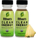 Ethan's Organic Clean Energy Shots Ananas, Sugar Free Natural Pre-Workout Fokus Boost, Glutenfrei, Vegan, B6 & B12 Vitamin C mit Green Tea Extract und Guayusa (2 Packung 2oz Shots)