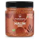 FreshoCartz Halim Seeds 400gm | Premium Asaliya Seeds for Eat and Drink | Dry Garden Cress, Haleem, Aliv Seed | Non GMO High in Fibre & Omega 3 Jar Pack Of 1 | Perfect for Gifting