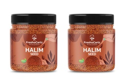FreshoCartz Garden Cress Halim Seeds | Asaliya | Halim Seeds For Eating | Non GMO High in Fibre & Omega 3 Seeds | Immunity Booster Aliv Seeds - Jar Pack (Asaliya, 400g (Pack of 2))