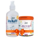 No Ruff® 200 ML & Jolly Gut® Prebiotic Probiotic 200 GMS Combo for Dogs & Cats with VIT E, Biotin Omega 3 & 6 for Thick Shiny Fur and Digestive Enzymes Supports Gut Health Support