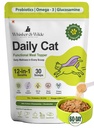 Daily Cat Supplement | Probiotics, Omega-3, Multivitamin, Taurine | Supports Gut, Urinary, Skin & Coat, Joint & Immunity Health, Human-Grade Chicken, All Life Stages, 300g