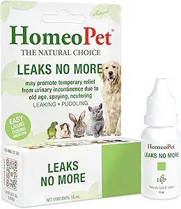 HomeoPet Leaks No More, Safe, Sanfte und natürliche Katze und Hund Urinkontinenz Relief, 15 Milliliters
