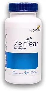 Zen Ear Tinnitus Relief für Ringen Ohren - Kaubare Ohr Gesundheit Kräuterergänzung mit Magnesium, Zink, B Complex, Bioflavonoide - Reduce Noise & Promote Clarity - 60 Tabletten (30 Portionen)