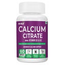 NutriJa Calcium Citrate Malate 1000mg with Vitamin D3 & K2 MK-7 | Calcium Supplement for Bone Support, Absorption & Muscle Function | 60 Vegetarian Capsules