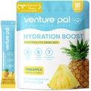 Venture Pal Sugar Free Electrolyte Powder Packets - Liquid Daily IV Drink Mix for Rapid Hydration & Party Recovery | 5 Vitamine & 7 Elektrolyte| Keto Friendly | Non-GMO | Certified Vegan | 16 Sticks