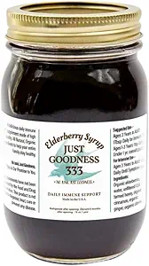 All Natural Elderberry Syrup (16 fl oz) für Erwachsene und Kinder, Tägliche Immununterstützung Kräuterergänzung mit Antioxidantien, Bio Sambucus Elderberry