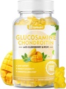 Sugar Free Glucosamine Chondroitin Gummis, extra Stärke 1500mg Glucosamin mit Chondroitin MSM & Elderberry & Turmeric, Joint Support Supplement für Männer & Frauen Bewegung Freie gemeinsame Gesundheit