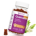 Quercetin Gummies, Quercetin mit Vitamin C Zink, Bromelain, Elderberry und Vitamin D, Immununterstützung Erwachsene Kinder, Frauen, 60 Gummies Kaubar