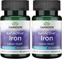 Swanson Sunactive Non-Irritating Iron 15 Milligramme 90 Kapseln (2 Packung)