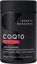 Sportforschung CoQ10 (100mg) Enhanced w/Coconut Oil & Bioperine (Black Pepper) for Better Absorption | Vegan, Non-GMO Verified (30 Veggie Softgels)
