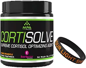 MPA liefert CortiSolve - Supreme Cortisol Optimizing Agent SerinAid Supplements - Bundle mit einem Motivations-Armband zu Motivieren und unterstützen Sie - 28 Servierungen (Orange Dreamsicle)