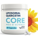 Core Med Science Liposomal Quercetin, 200mg (60 Kapseln) - Quercetin-Ergänzung unterstützt Vitamin C und Zink-Absorption - fördert Immunsystem & Herzgesundheit, Glutenfrei & Dairy-frei