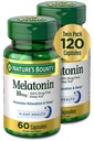 Nature's Bounty Melatonin, fördert Entspannung und Schlaf Gesundheit, 10mg, Kapseln, 60 Ct (2 Pack)