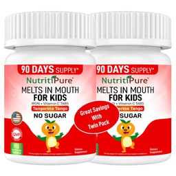 Chewable Iron Supplements für Kinder (Ferronyl®/Carbonyl Iron 9 mg mit Vitamin C 30 mg) Tablet in Tangerine Tango Orange Flavor Kids Supplement 90 Count (2 Flaschen)