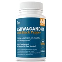 Dr. Tobias Ashwagandha Capsules, 1300mg Bio Ashwagandha Root Extract per Serving with Black Pepper, Calming Adaptogen, Energy & Focus Supplement, 60 Vegetarische Kapseln