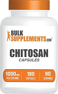 BulkSupplements.com Chitosan Kapseln - Chitosan Ergänzungen, Chitosan 1000mg - von Shellfish, 2 Kapseln pro Servierung, 180 Kapseln (Pack von 1)