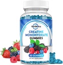 Kreatin Monohydrate Gummie für Männer und Frauen, Chewables Creatine Monohydrate mit Vitamin B12 für Muskelwachstum & Recovery-Vegan, Gemischte Berry Flavor, 60 Gummie