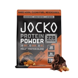 Jocko Fuel Mölk Whey Protein Powder 22g Low Sugar Monk Fruit Blend - Muskel-Recovery & Growth, Packaging May Vary (31 Servierungen, Chocolate Peanut Butter)